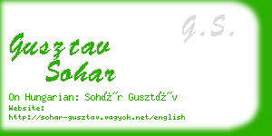 gusztav sohar business card